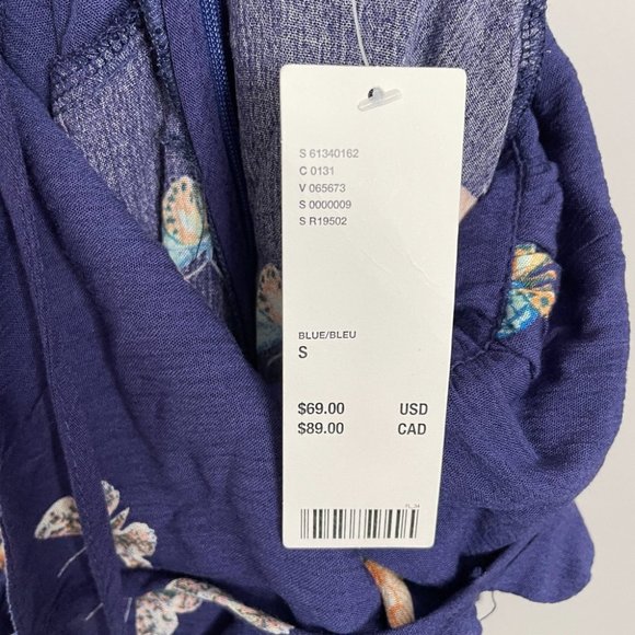 URBAN OUTFITTERS EMILIA RUFFLE ROMPER IN BLUE SIZE SMALL NEW WITH TAG - Picture 6 of 7